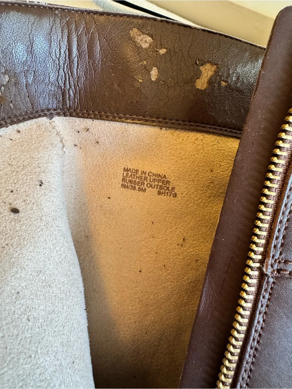 Michael Kors Chocolate Brown Leather Knee-High Riding Boots
